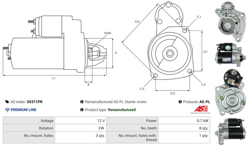 AS-PL S5311PR Starter