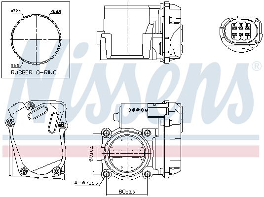 NISSENS fojtószelep ház 955058