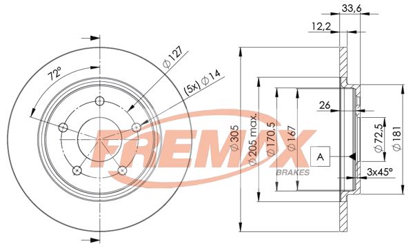 FREMAX BD-5173 Brake Disc