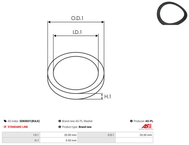 AS-PL SDK0031(BULK) Repair Set, alternator