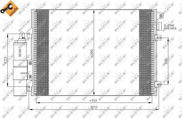 NRF 35430 Condenser, air conditioning