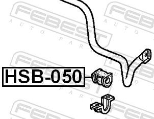 FEBEST HSB-050 Mounting, stabiliser bar