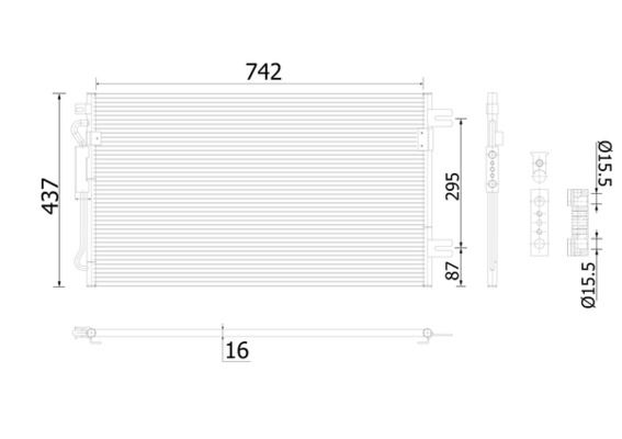 Product Image - Condensor, airconditioning - AC907000S - MAHLE