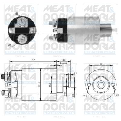 Магнітний перемикач, стартер, Meat & Doria 46167