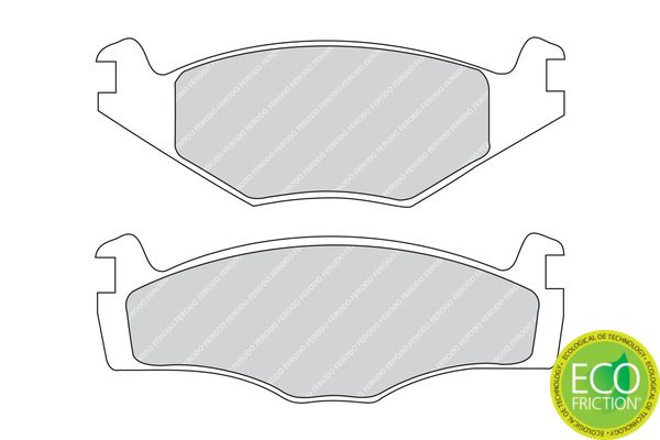 Комплект гальмівних накладок, дискове гальмо, Ferodo FDB419