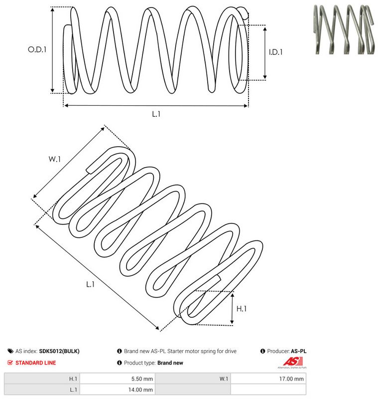 AS-PL SDK5012(BULK) Repair Kit, starter