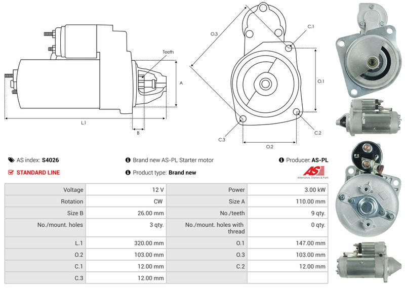 AS-PL S4026 Starter