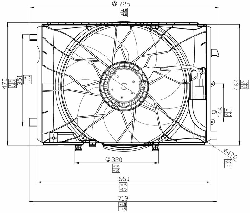 Ventilador, refrigeración del motor