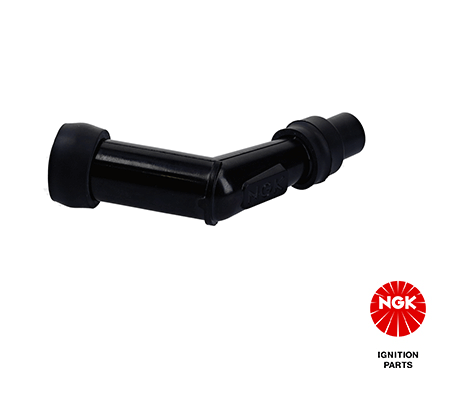Bougie pijp, hoek: 120°, Lang, bougie draad: 14mm, aansluiting: draad, materiaal behuizing: Eboniet, kleur bougiedop: zwart past: DUCATI 900 1000/1000G/1000L (Chop.)/1000S (Sport)/400E/450E/450L (Chop