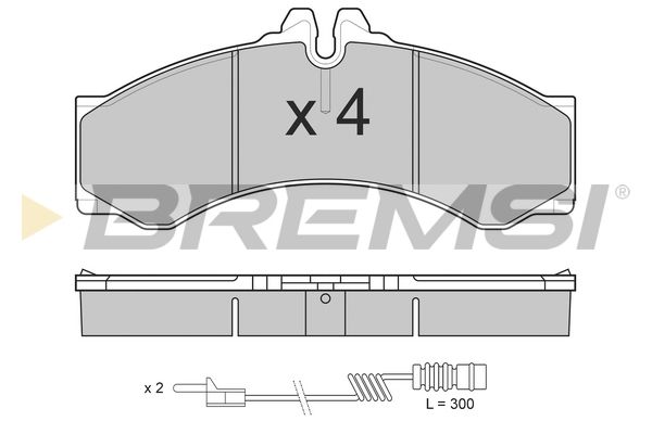 Комплект гальмівних накладок, дискове гальмо, Bremsi BP2681
