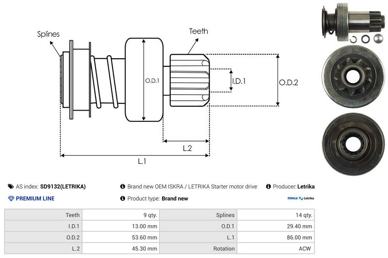 Vabajooks, starter, AS-PL SD9132(LETRIKA)