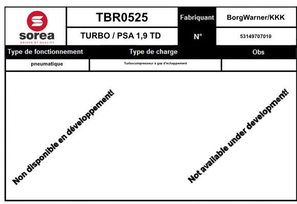 Compresor,sistem de supraalimentare TBR0524 EAI