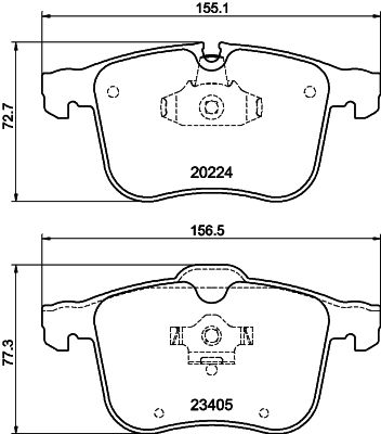 HELLA fékbetétkészlet, tárcsafék 8DB 355 006-561