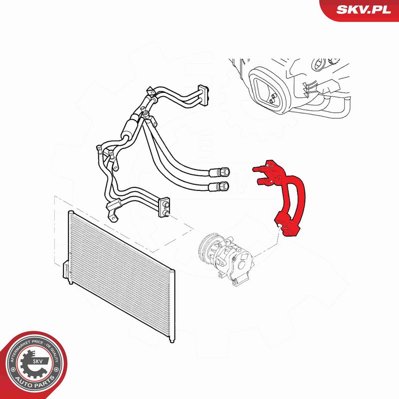 ESEN SKV 54SKV616 High/Low-pressure Line, air conditioning