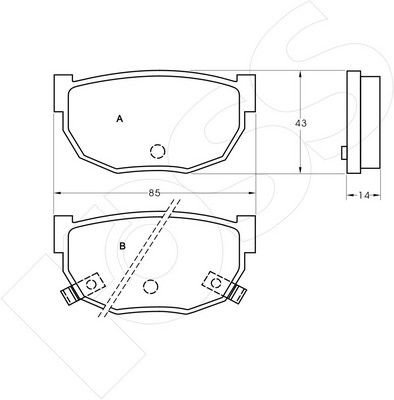 1-GNC R-303 - Brake Pad Set, disc brake