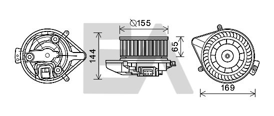 Motor eléctrico, ventilador habitáculo