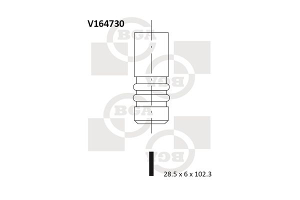 Впускний клапан, Bg Automotive V164730