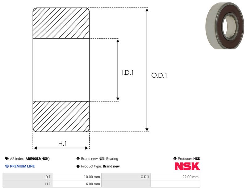 AS-PL ABE9052(NSK) Bearing