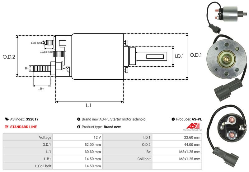 AS-PL SS2017 Solenoid Switch, starter