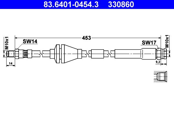 Furtun frana 83.6401-0454.3 ATE
