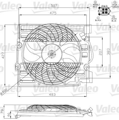 VALEO ventilátor, motorhűtés 696120
