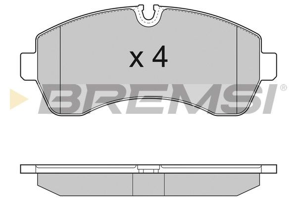 Комплект гальмівних накладок, дискове гальмо, Bremsi BP3290