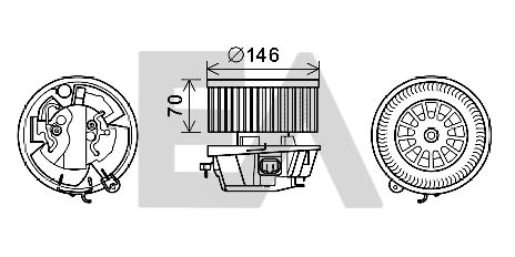 Motor eléctrico, ventilador habitáculo