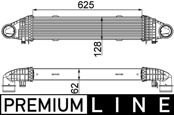 Product Image - Intercooler, inlaatluchtkoeler - CI358000P - MAHLE