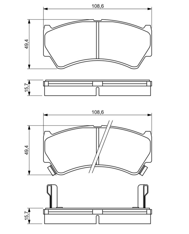 BOSCH Plaquettes de frein à disque 0 986 494 234