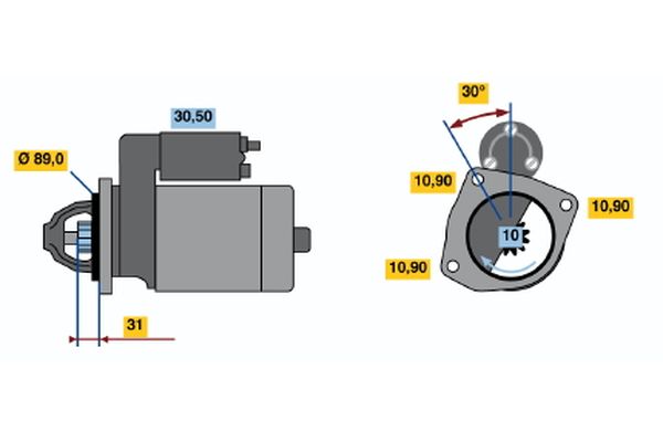 BOSCH 0 986 011 290 Starter