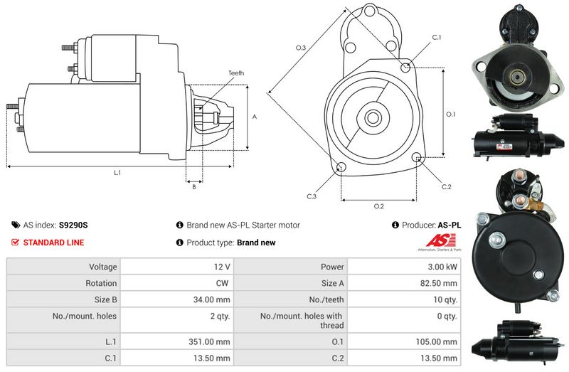 AS-PL S9290S Starter