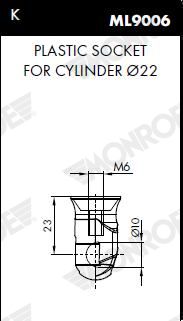 MONROE ML6287 Gas Spring, boot/cargo area