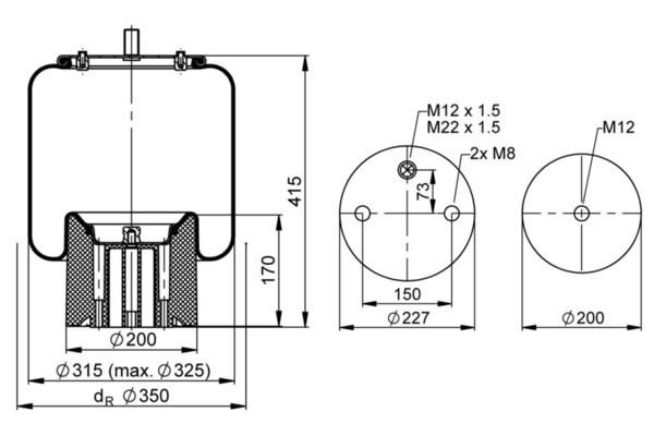 Mech, pneumatické odpružení 1 DK 23 L-1