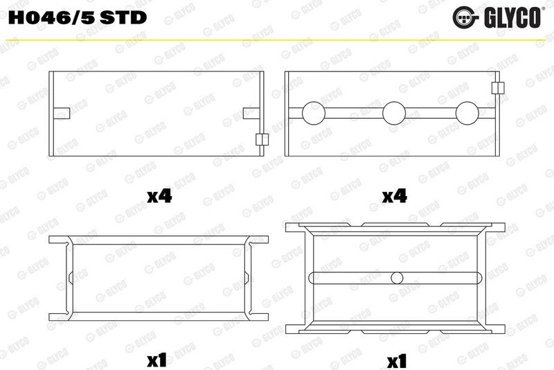 Coussinet+vilebrequin GLYCO H046/5 STD