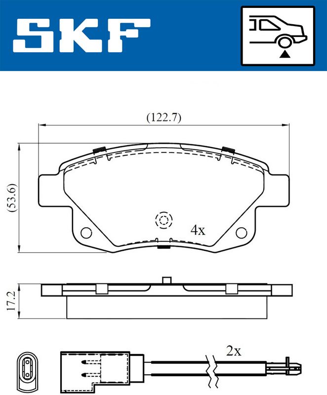 SKF VKBP 90077 E Brake Pad Set, disc brake