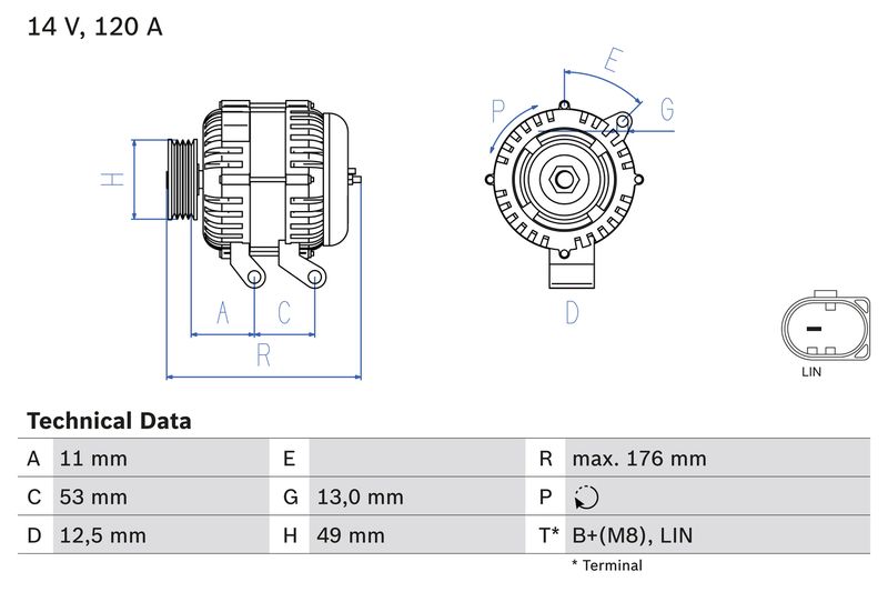 BOSCH generátor 0 986 082 220