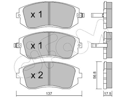 Set placute frana,frana disc 822-500-0 CIFAM