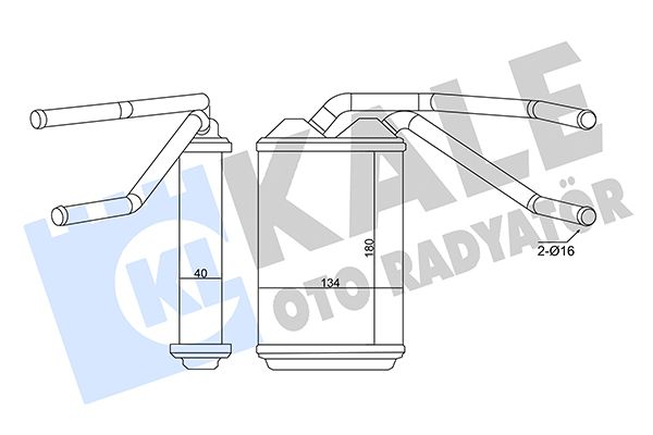 Теплообмінник, система опалення салону, Kale Oto Radyatör 346320