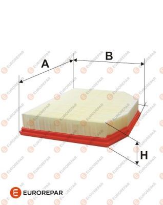 Повітряний фільтр, Eurorepar 1612865780