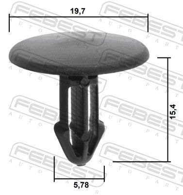 Затискач, декоративна/захисна накладка, Febest 88570-120