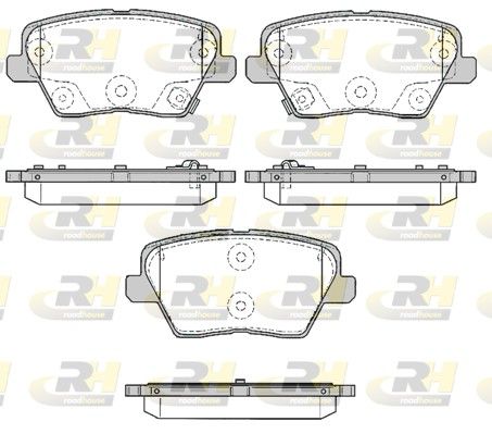 Комплект гальмівних накладок, дискове гальмо, Roadhouse 2178402