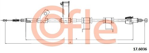 Тросовий привод, стоянкове гальмо, Cofle 176036