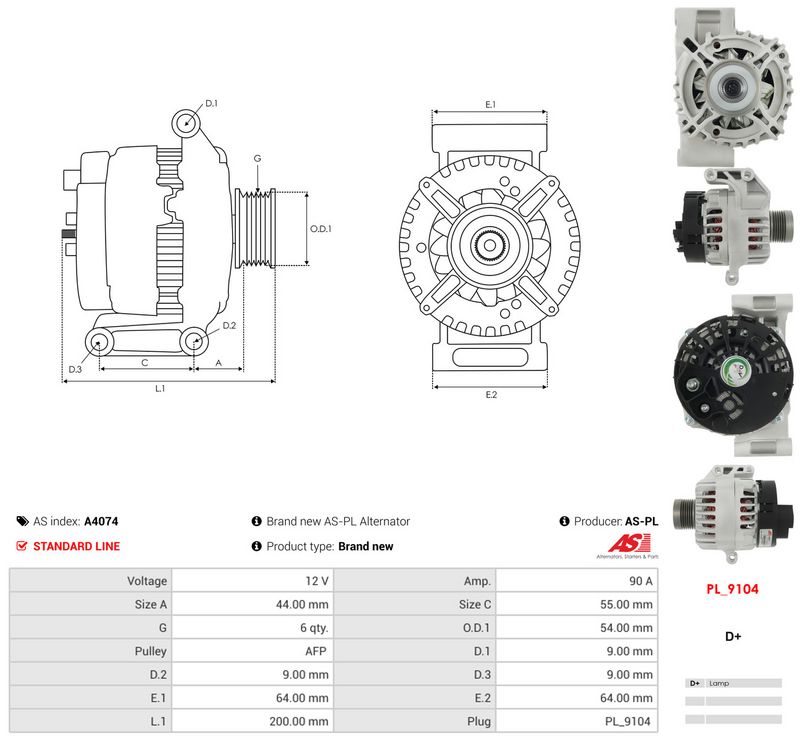 Generaator, AS-PL A4074
