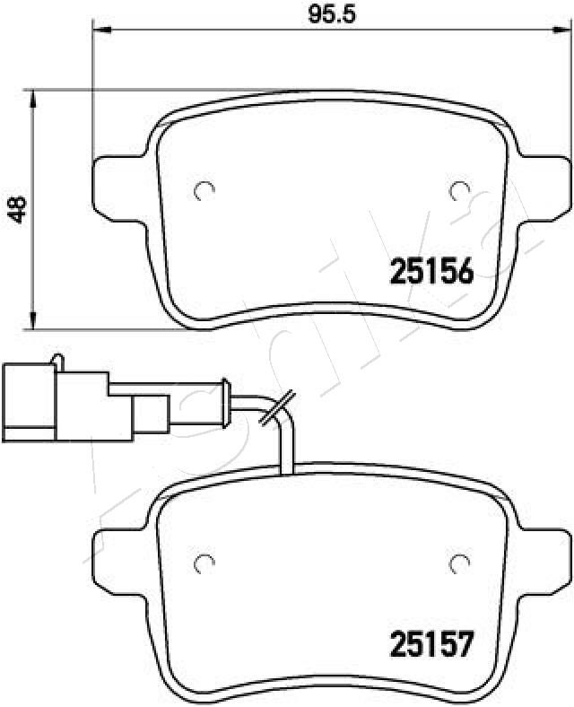 ASHIKA 51-00-0205 Brake Pad Set, disc brake