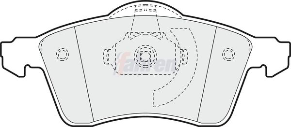Fahren Brake Pad Set, disc brake FBP3163
