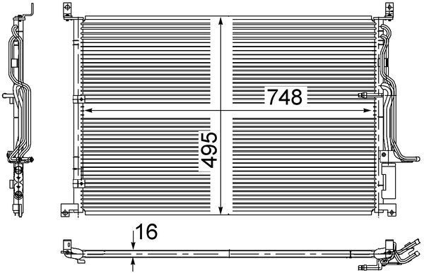 MAHLE kondenzátor, klíma AC 271 000S