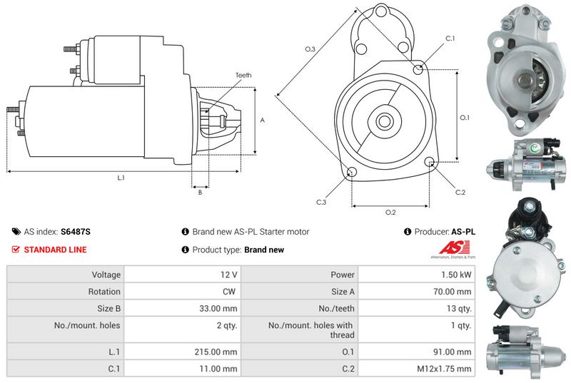 AS-PL S6487S Starter