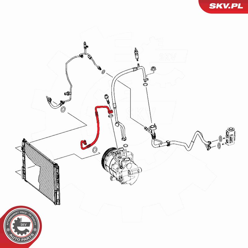 ESEN SKV 54SKV651 High/Low-pressure Line, air conditioning