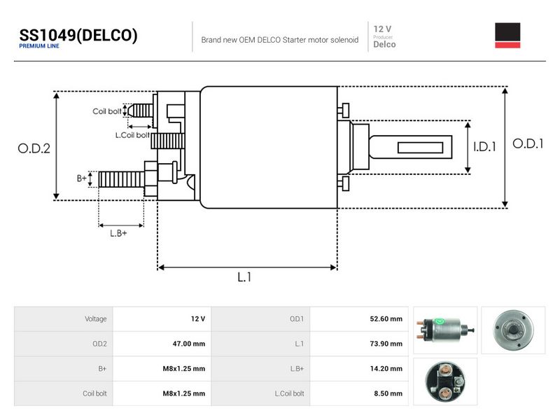 Magnetlülitus, starter, AS-PL SS1049(DELCO)