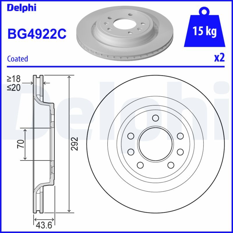 Delphi Brake Disc BG4922C